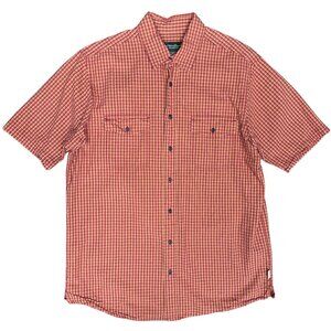 Men's EDDIE BAUER Relaxed Fit Plaid Quick Dry Button-Down Shirt- Size‎ Lg. Tall